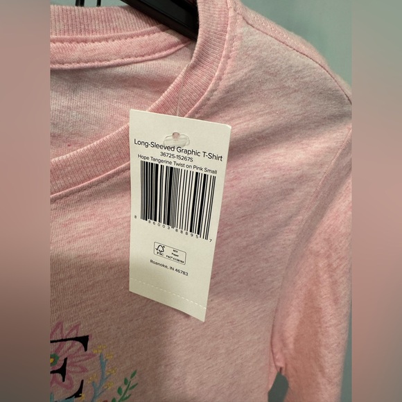 Vera Bradley Pink “Hope Grows Here” long sleeve t shirt Women’s Small S Flowers - Picture 5 of 10